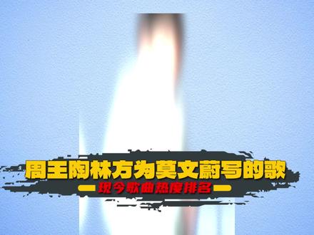 周王陶林方为莫文蔚写的歌现今歌曲热度排名,你都听过哪几首? #周杰伦 #王力宏 #陶喆 #林俊杰 #方大同