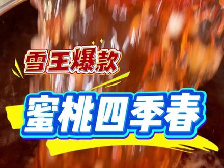 手把手教你复刻,雪王爆款!蜜桃四季春!大桶配比!摆摊超划算! #雪王同款 #蜜桃四季春 #蜜桃四季春升级版 #大桶糖水摆摊 #夏日饮品