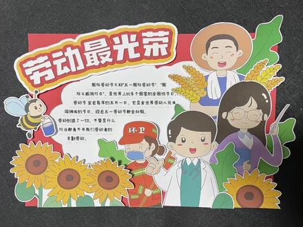 五一手抄报还在愁?3D立体模板直接用! 包含彩色素材、深浅线稿,标注镂空区域,还附打印尺寸对照表,轻松搞定五一主题手抄报!#真实生活分享计划 #手抄报