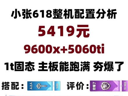 5419元,9600x+5060ti整机分析,1t固态,主板能跑满,加更。
#diy电脑 #电脑 #电脑配置 #电脑主机配置推荐 #抖音商城