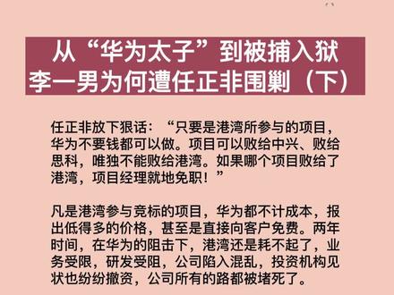 从华为接班人到阶下囚,李一男经历了什么#华为 #人生
