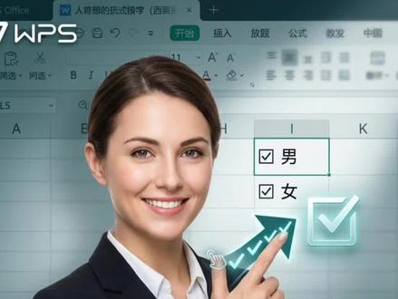 打钩方框+名字设置#excel#wps#ppt#ai#办公技