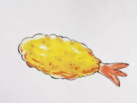 今天画炸虾,你学费了吗?#绘画过程 #抖音小助手 #上热门 #绘画教程 #画画教程 @抖音小助手 #教你画