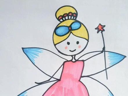 用圆○画花仙子#简笔画 #画画 #少儿美术