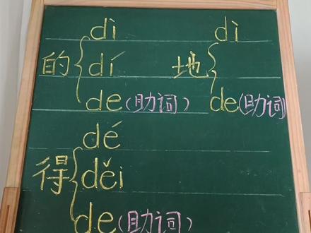 三个多音字“的”“地”“得”的读法。 #快乐学习快乐成长 #每天一点点知识 #你会了吗? #坚持坚持!