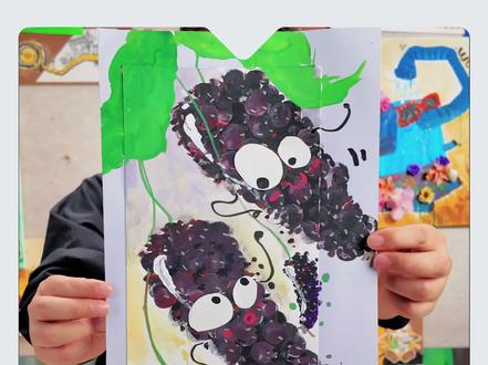 低幼段画桑葚美术课程分享 #美术课程 #麦田童画总部洛阳