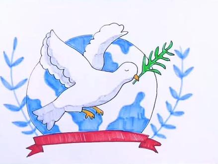 和平鸽怎么画#简笔画 #儿童简笔画 #涨知识