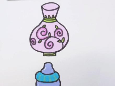 好看的瓶子简笔画#儿童简笔画 #感谢抖音