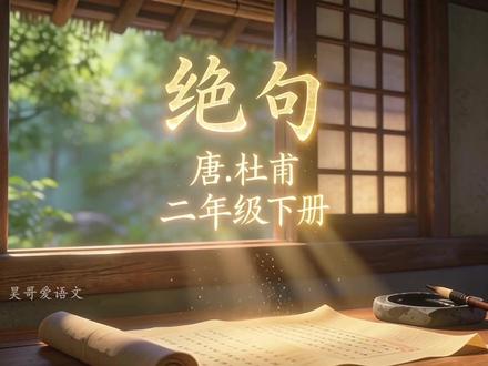 二年级语文下册|第六单元|古诗二首《绝句》|背诵|课文朗读动画#二年级语文下册 #二年级下册 #课文朗读 #课文动画 #背诵课文