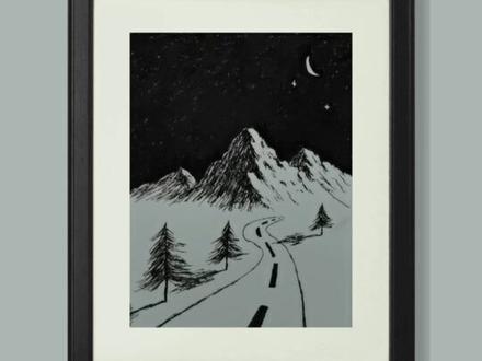 零基础就能学会的星空画,你学会了吧#画画