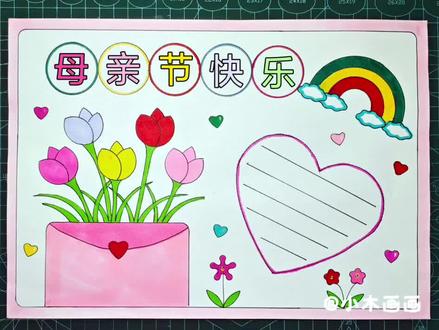 简单又好看的#母亲节手抄报 一看就会,收藏备用吧!#母亲节绘画 #小学生手抄报 #手抄报作业