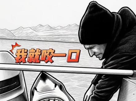 鲨鱼捕猎北极熊失败的时刻#灵魂画手 #搞笑视频 #神奇的动物在抖音 #剪映