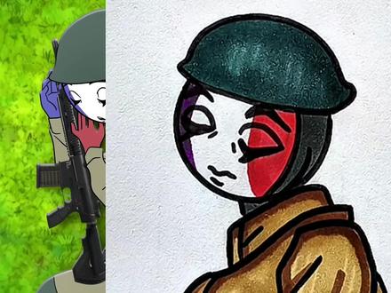 画一个睡眼朦胧的火柴人。 #简笔画