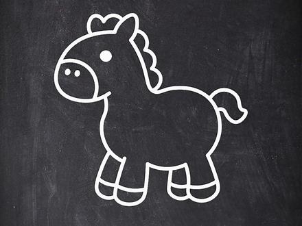 马年画马#简笔画 #亲子互动#小学生画画 #简笔画教程