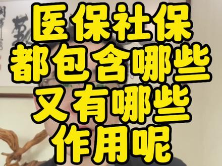 医保社保都包含哪些,对应的又有哪些作用呢#工伤赔偿 #工伤认定 #劳动能力鉴定 #工伤鉴定