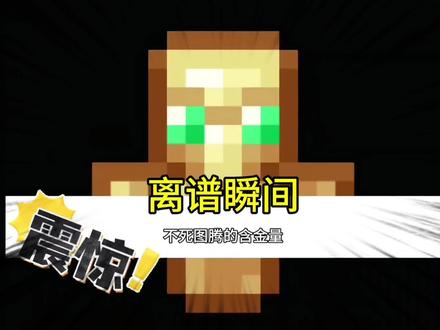 在我的世界里的道具不死图腾的含金量还在提升#游戏 #我的世界