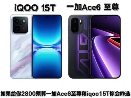 给你2899元预算iqoo15T与一加ace6至尊你会怎么选 #iQOO15T #一加ace6至尊版 #数码科技 #拍机堂淘机 #iqoo