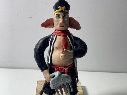 手工制作 猪八戒#手工制作#猪八戒#创意手工#泥塑作品