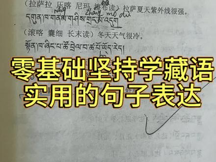 零基础坚持学藏语|日常实用句子 #藏语学习 #拉萨话 把学习融入到日常中。#每天学习一点点
