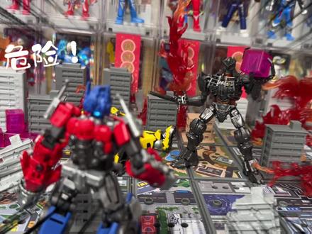 暗天陨来抢夺能量石!咔哥自制能量炮协助汽车人打败强敌 #玩具 #布鲁可变形金刚 #布鲁可积木人