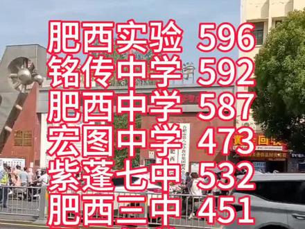 2025年肥西县高中阶段学校招生预录取分数线及预录取结果