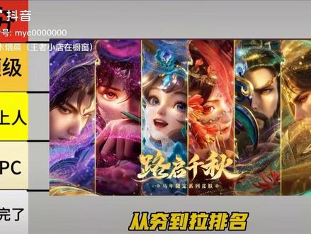 马年限定6款皮肤从夯到拉排名,仅供参考#王者荣耀