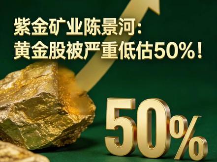 紫金矿业陈景河:黄金股被严重低估50% ##热点#关注我每天分享财经知识 ##干货