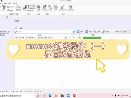memoQ初级操作(一)界面功能概览@Rita咩咩 #瑞科翻译抖音短视频大赛