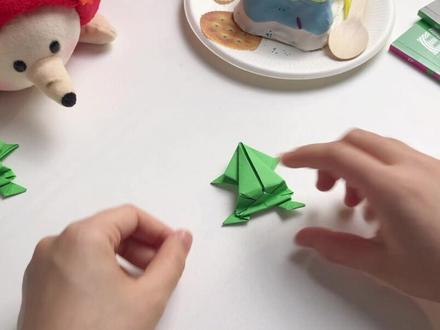 比一比谁的小跳蛙跳最远!#亲子手工 #创意手工 #幼儿手工 #抖音小助手 @DOU+小助手