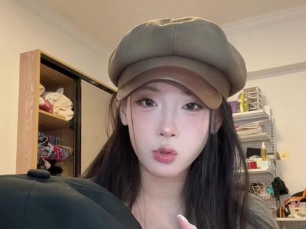 秋冬天真的要来一顶修饰脸型的贝雷帽!#贝雷帽