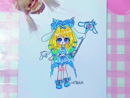 王者荣耀瑶大耳狗之梦的两种画法#王者荣耀 #瑶 #大耳狗之梦 #简笔画 #同人