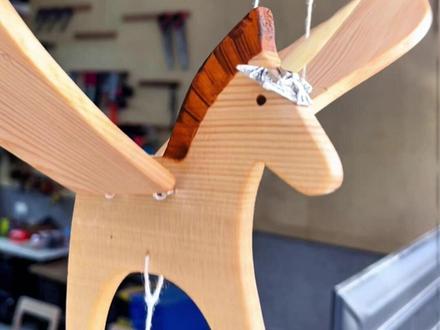 马年木工玩点新的,1分钟教会你手搓一个带翅膀的独角兽飞马。 #独角兽 #飞马 #木马 #木工坊 #木工手工