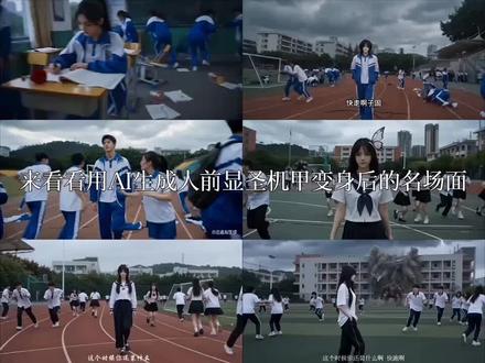 来看看AI生成人前显圣机甲变身后的名场面#3D御护成长在握#会火