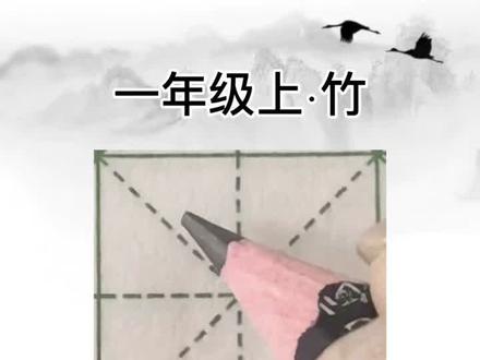 #规范字书写 #硬笔书法教学 #写字是一种生活 #每日一练 #课后生字 一年级课后生字“竹”