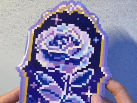 可惜你不玩拼豆!不懂这个亮面烫的含金量!#拼豆 #拼豆豆 #拼豆教程 #拼豆图纸