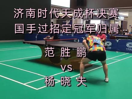 济南时代天成杯决赛,国手过招,杨晓夫VS范胜鹏#乒乓球