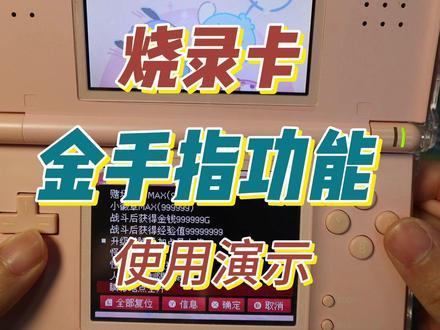 【教程】烧录卡金手指功能使用演示(打游戏分分钟开挂!) #掌机 #游戏机 #任天堂 #nds #烧录卡 #模拟器 #金手指