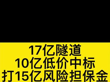 17亿隧道项目,下浮43.15%中标,还能赚钱吗?#招投标 #工程人 #包工头 #建筑工程 #建筑工地 #中标 #建筑 #工地 #工程 @抖音小助手