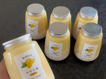 自制版杨枝甘露|在家也能实现杨枝甘露自由了,椰香浓郁,口感爽歪歪#自制饮品 #杨枝甘露 #四郎配音 @DOU+小助手