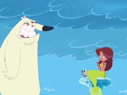 喵吖喵:鲨鱼和北极熊大战,熊熊被收拾真惨啊