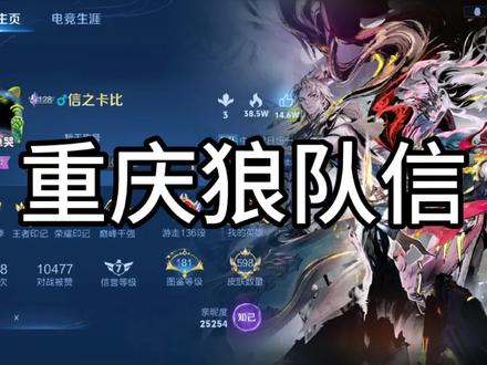 大帅和信几几开@狼队.信 #王者荣耀#重庆狼队 #信