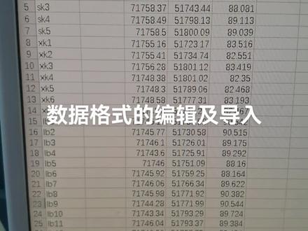 数据格式的编辑及导入