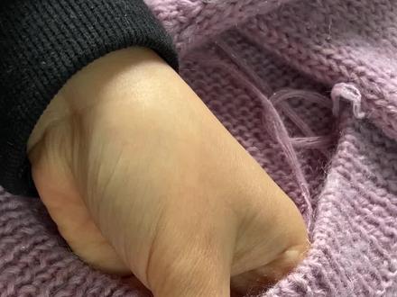 鸡心领中间缝合教程!#手工毛线编织