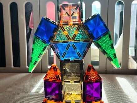 挑战磁力片999种拼搭法~变形金刚#磁力片#磁力片拼图大全教程 #儿童益智玩具 #磁力片变形金刚