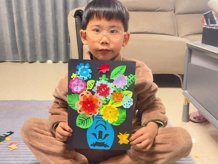 轴对称实践作业 #手工 #非遗剪纸 #亲子互动