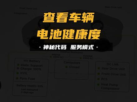 如何查看车辆电池健康度 #特斯拉 #model3 #modely