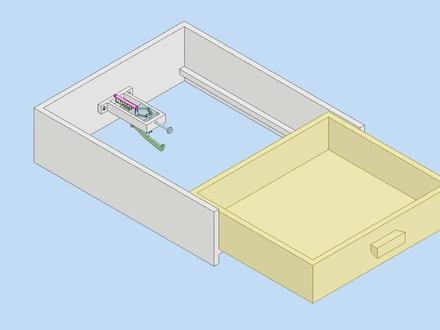 一种抽屉的自动开关机构,一起看看它是怎么实现的吧 #三维建模 #非标机械设计 #3d建模 #机械设计