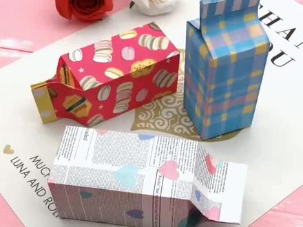 牛奶盒!做来装点小礼物很合呢!#在家才艺dou起来 #折纸