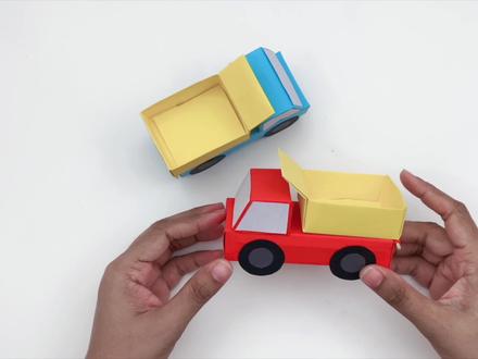 看起来有点像渣土车,你觉得呢? #折纸 #手工 #卡车