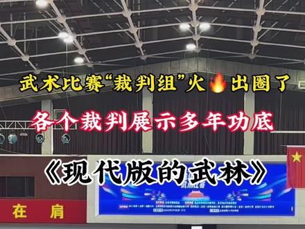 武术裁判火🔥出圈了 #感受中华武术的魅力 #武术套路比赛现场 #武术 #体育强国从少年抓起 #传承尚武精神